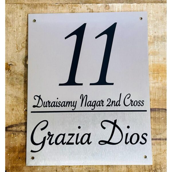 Unique Designed Stainless Steel Engraved Home Name Plate