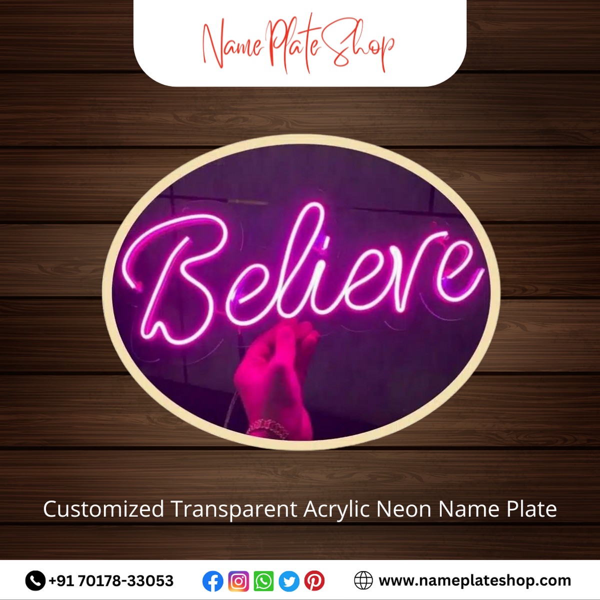 Acrylic Neon Name Plate