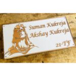 Beautiful Adiyogi Design Acrylic LED Home Name Plate (4)