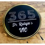 Beautiful Round Shape Acrylic Laser Cut Waterproof LED Name Plate (4)