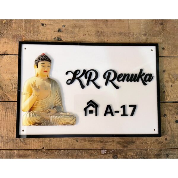 Buddha Design Acrylic Name Plate 600x600 1