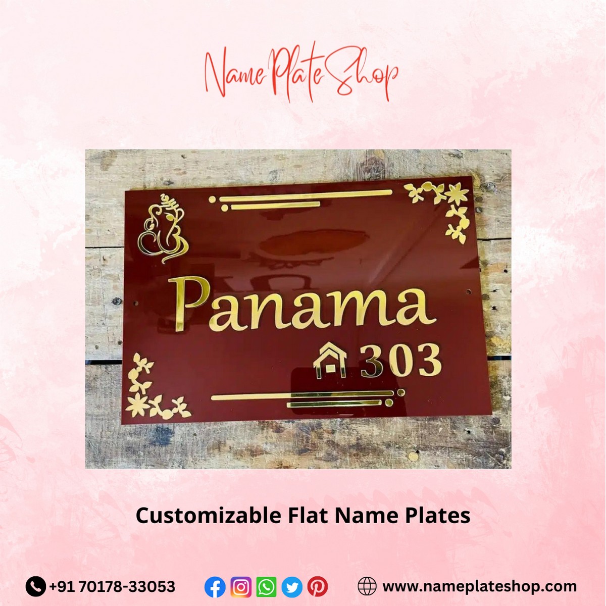 Customizable Flat Name Plates