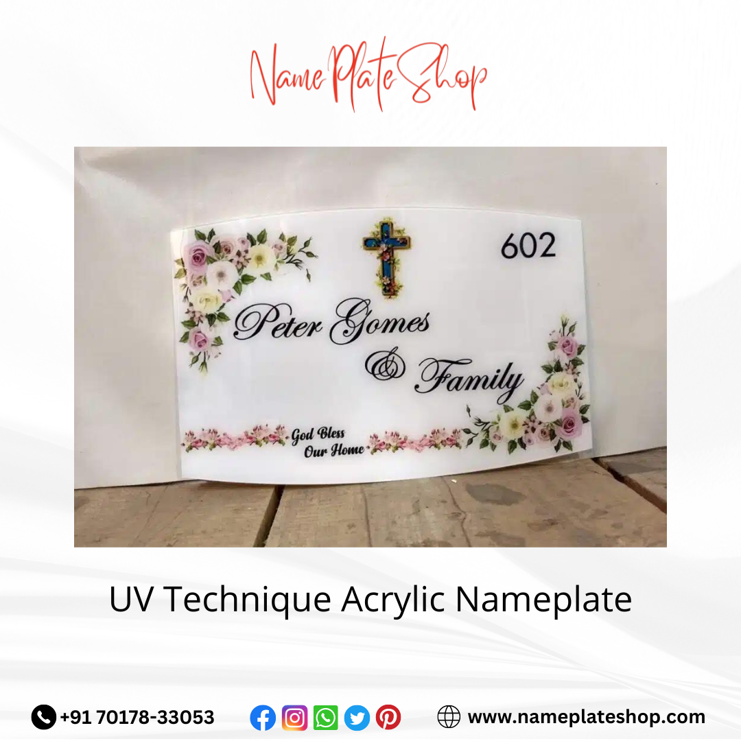 Elevate Your Home with Modern Elegance UV Technique Acrylic Nameplates