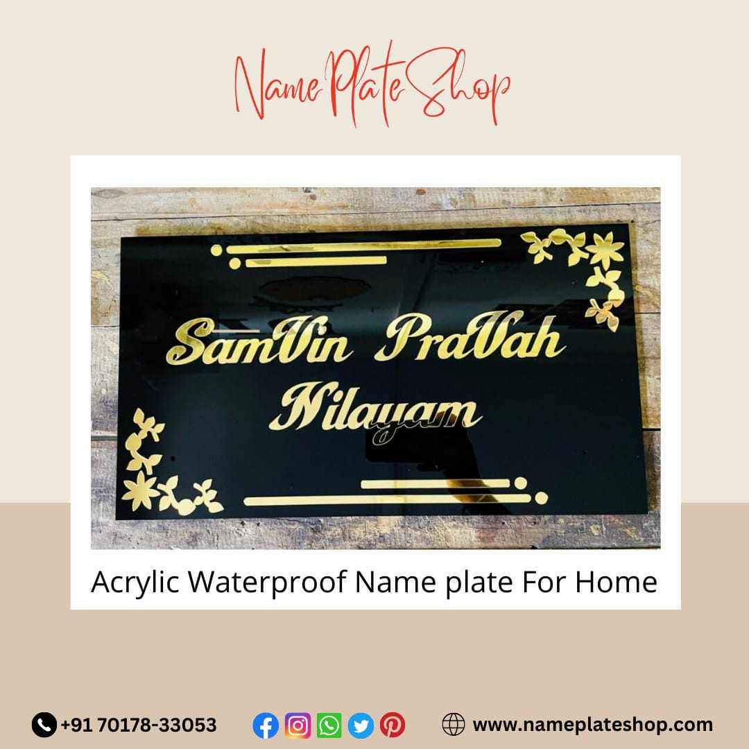 Enhance Your Home's Entrance Acrylic Waterproof Name Plates