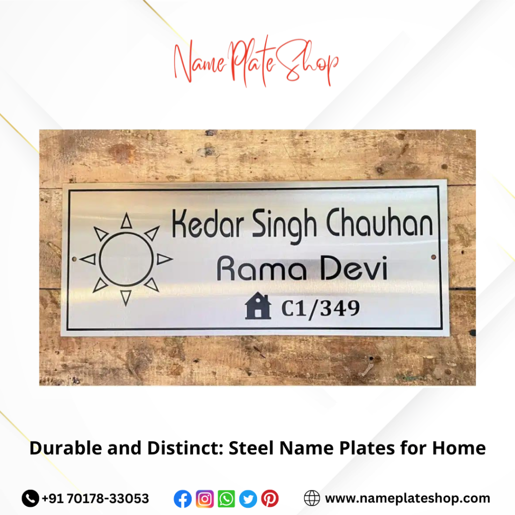 Steel Name Plates for Your Home Durable & Distinct