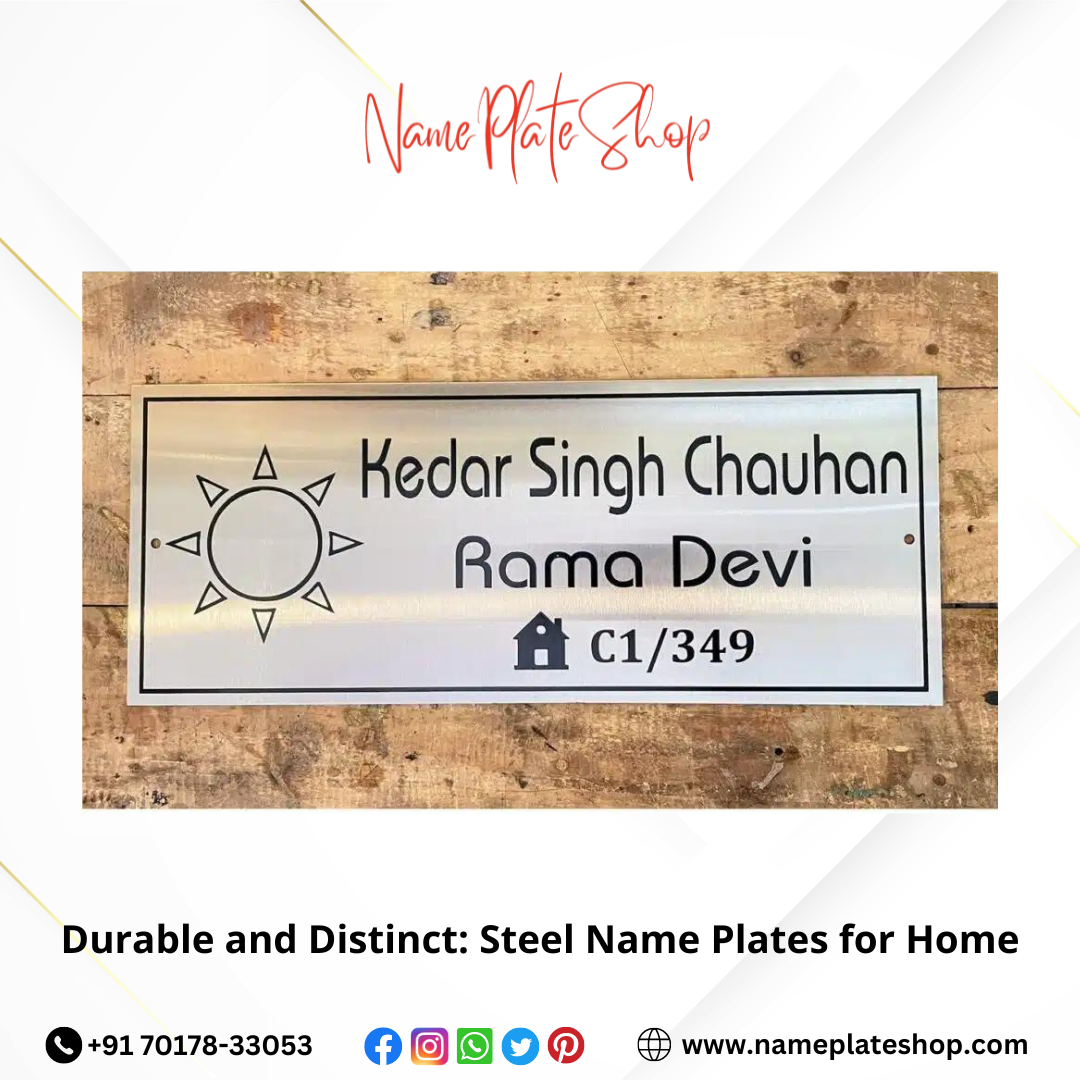 Steel Name Plates for Your Home Durable & Distinct