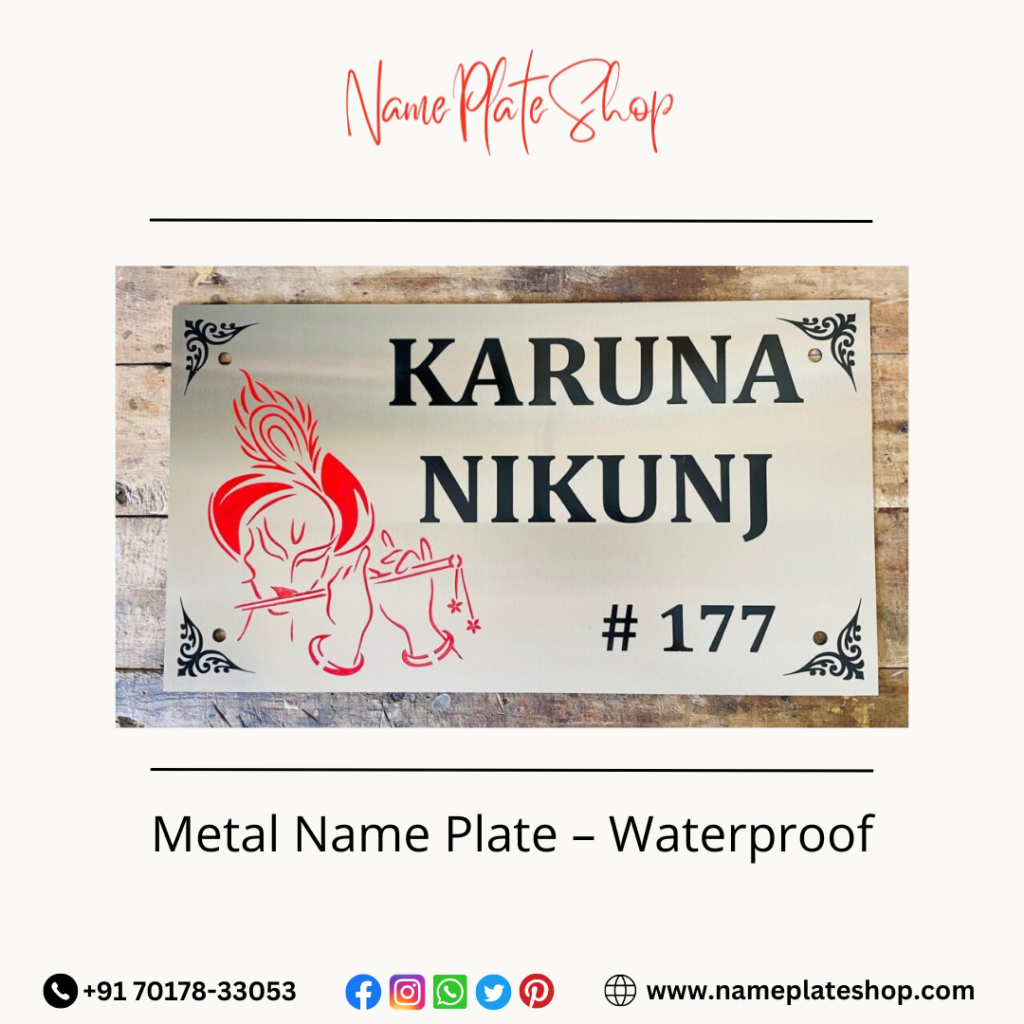 Unique Design Metal Name Plate Durable and Weather Resistant