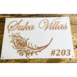 Unique Mor Pankh Customizable LED Acrylic Wall Name Plate (2)