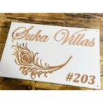 Unique Mor Pankh Customizable LED Acrylic Wall Name Plate (3)