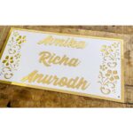 Add Elegance to Your Home with Our Golden Acrylic Elegant Design Home Name Plate (2)