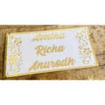 Add Elegance to Your Home with Our Golden Acrylic Elegant Design Home Name Plate (3)