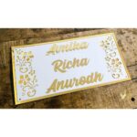 Add Elegance to Your Home with Our Golden Acrylic Elegant Design Home Name Plate (4)