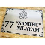 Elevate Your Home Entrance with our Stainless Steel Engraved Name Plate (2)