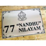 Elevate Your Home Entrance with our Stainless Steel Engraved Name Plate (3)