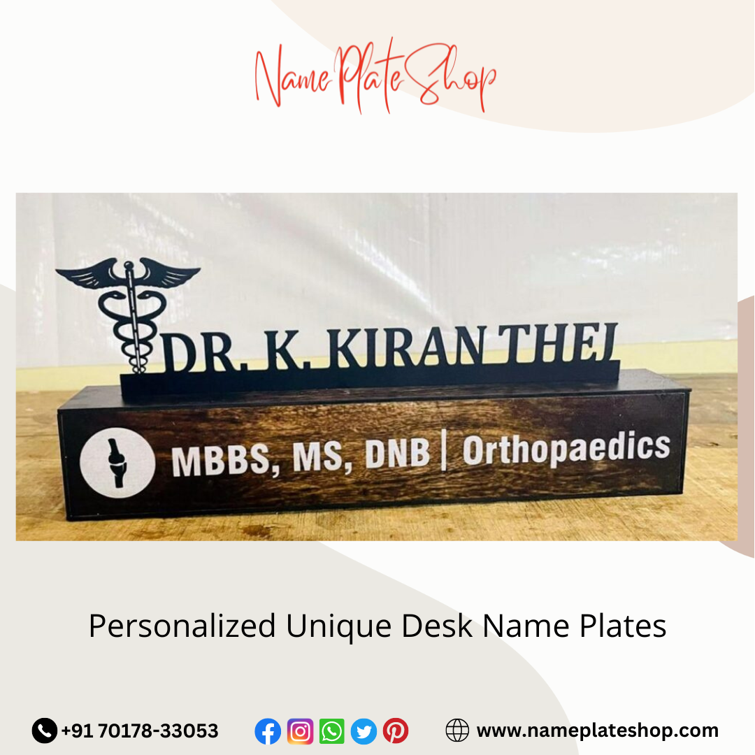 Elevate Your Workspace Personalized and Unique Desk Name Plates