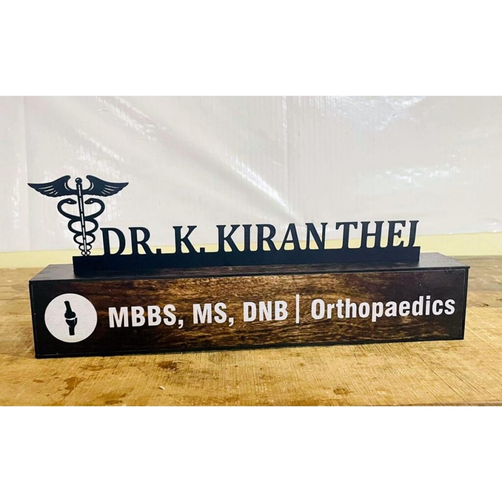 Elevate Your Workspace with Our Beautiful Customized Metal Office Table Name Plate 1