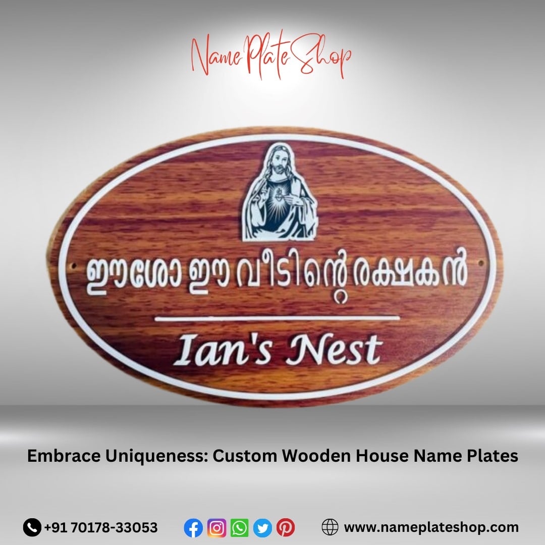 Embrace Uniqueness 7 Beautiful Wooden House Name Plates for Your Home