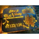 Illuminate Your Home with Divine Radiance Of Radhe Krishna SS 304 Name Plate (2)