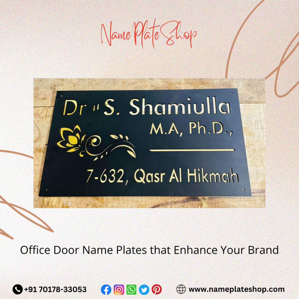 New Design Custom Office Door Name Plates for Professional Appeal