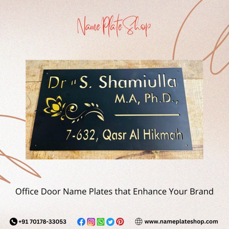 Custom Office Door Name Plates for Professional Appeal