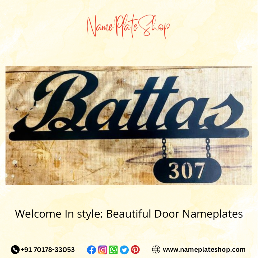Welcome in Style Beautiful Door Nameplates