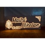 Beautiful Acrylic Customizable Embossed Letters LED Name Plate (3)