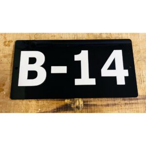 Beautiful Acrylic Door Number Plate – Black and White (1)