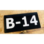 Beautiful Acrylic Door Number Plate – Black and White (3)