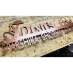 Customizable Laser Cut Metal LED Home Name Plate Rose Gold Texture4