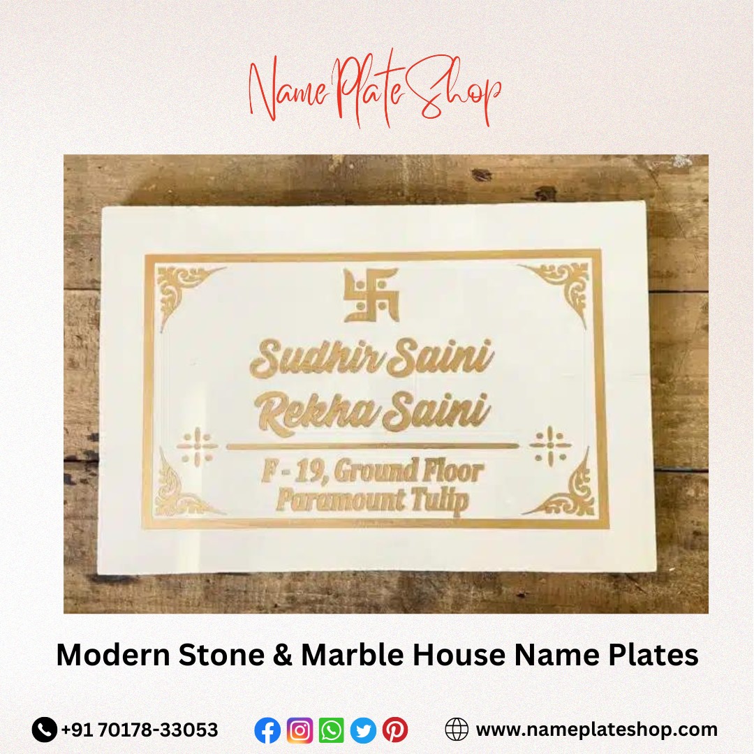 Elevate Your Curb Appeal Beautiful Stone & Marble House Name Plates