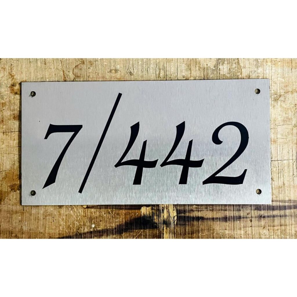 Elevate Your Entryway with Our New Design Engraved Door Number Plate 1