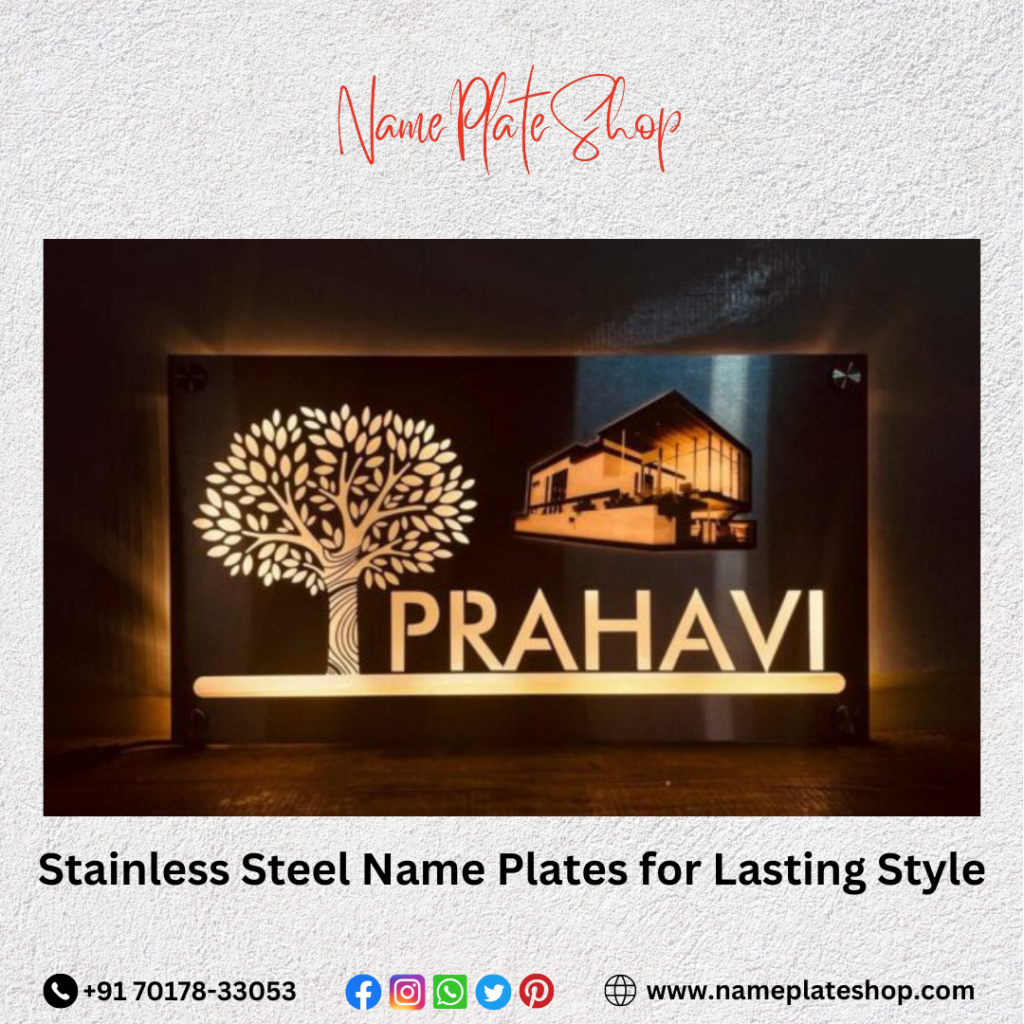 Elevate Your Space with Beautiful Stainless Steel Nameplates