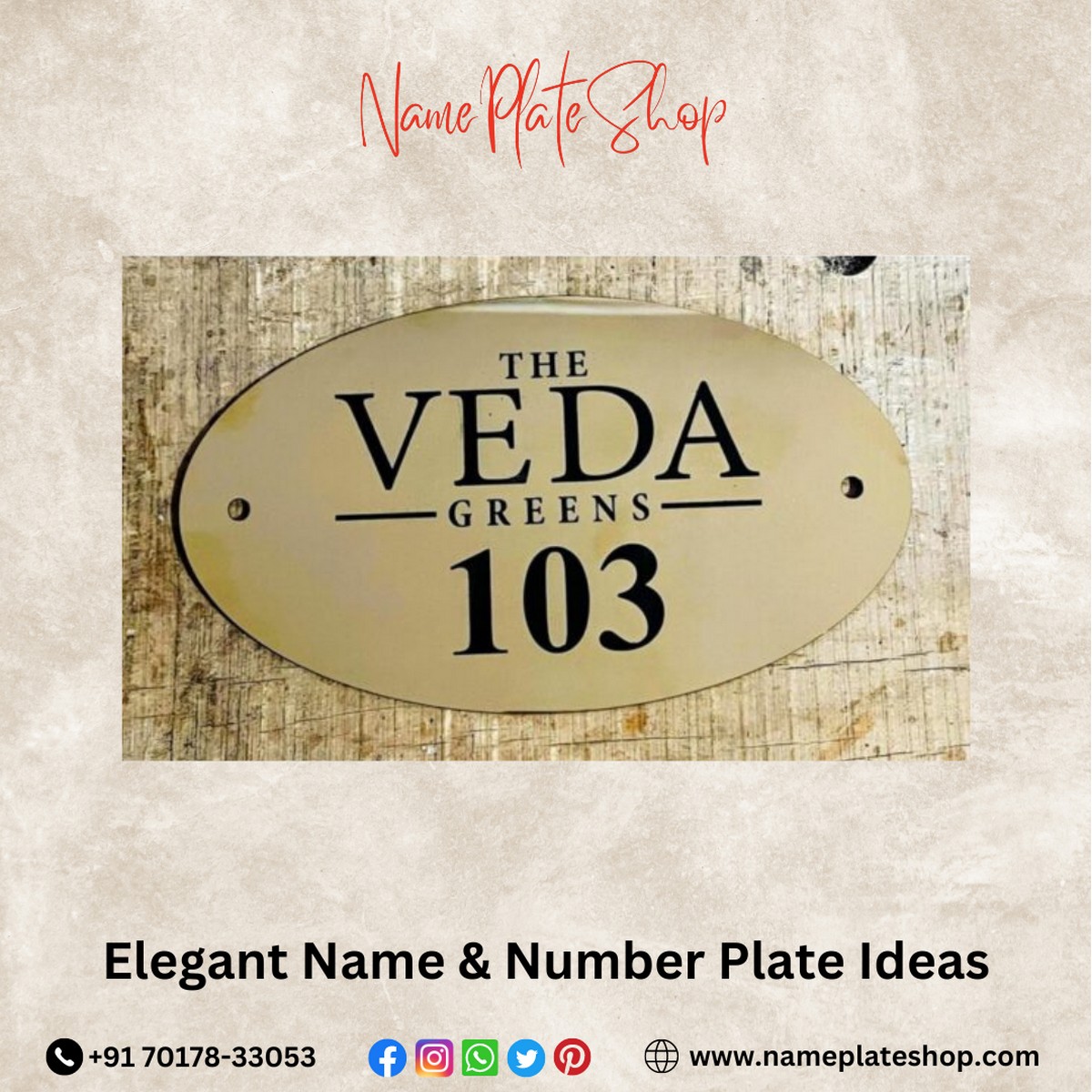 Name and Number Plate