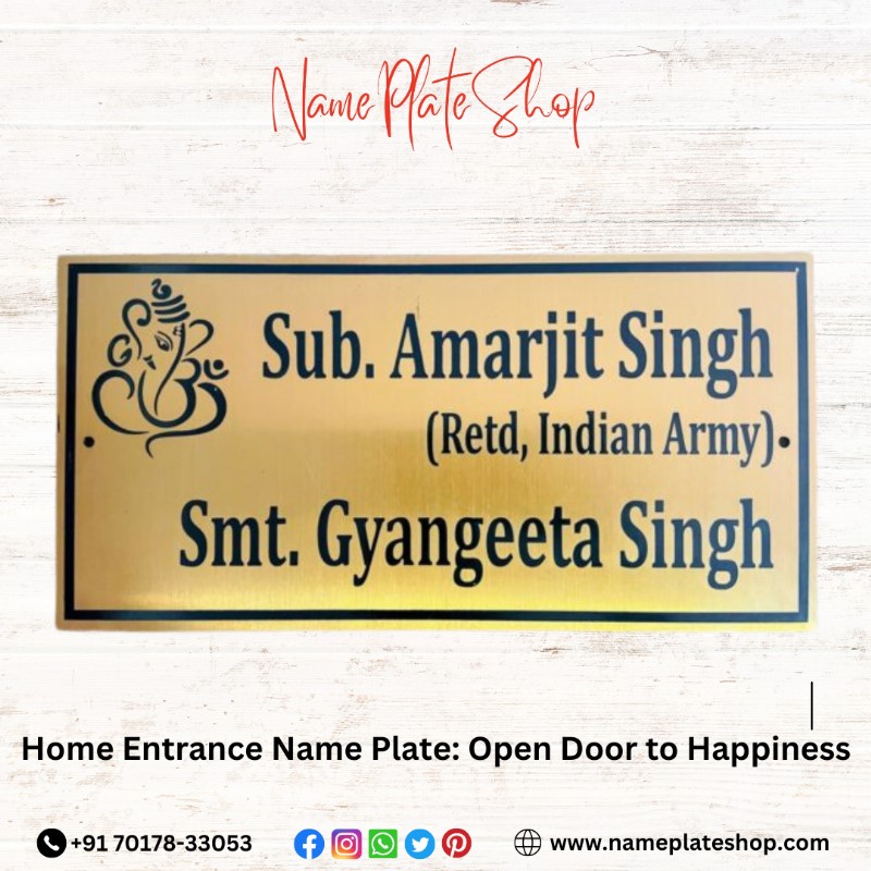 New Personalized Home Entrance Name Plates Allure To Your Home
