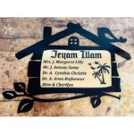 Personalize Your Entryway with Customizable Hut Shape Acrylic Home Name Plate (1)