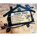 Personalize Your Entryway with Customizable Hut Shape Acrylic Home Name Plate (2)