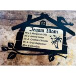 Personalize Your Entryway with Customizable Hut Shape Acrylic Home Name Plate (3)