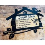 Personalize Your Entryway with Customizable Hut Shape Acrylic Home Name Plate (4)