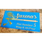 Personalized Acrylic Name Plate in Blue and Golden (2)