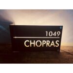 Personalized Metal LED Waterproof Name Plate Elevate Your Home (2)