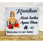 Acrylic Customisable Hanuman Design LED House Name Plate – Waterproof4