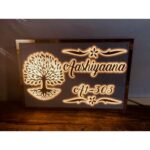Beautiful Acrylic Embossed Letters LED Home Waterproof Name Plate (3)