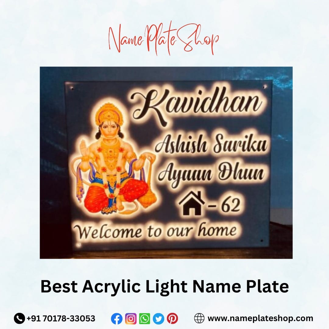 Beautiful Acrylic Light Nameplates Illuminate Your Home with Style