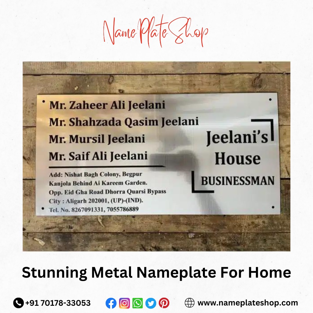 Beautiful Stunning Metal Nameplates Elevate Your Home's Aesthetic