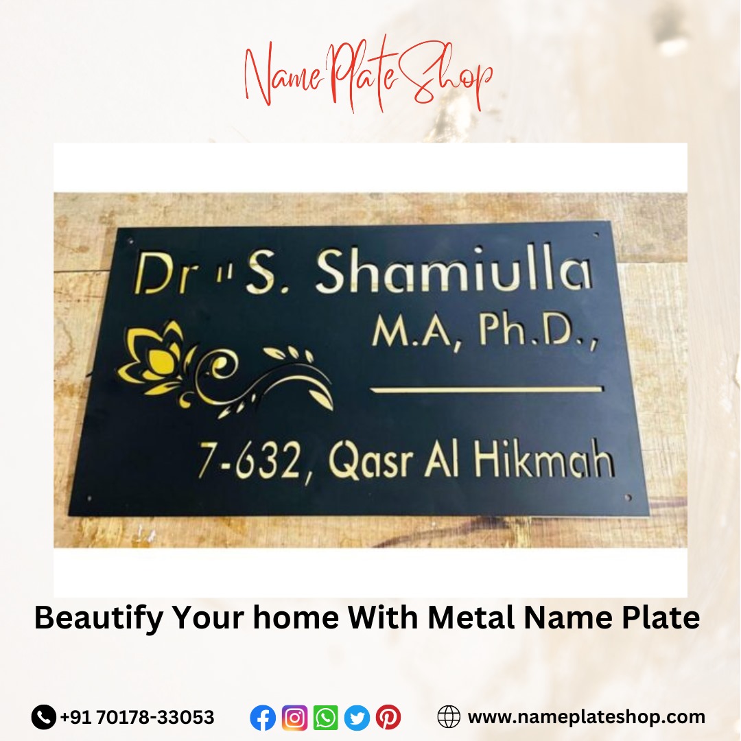 Beautify Your Home with Unique and Elegant Metal Name Plates