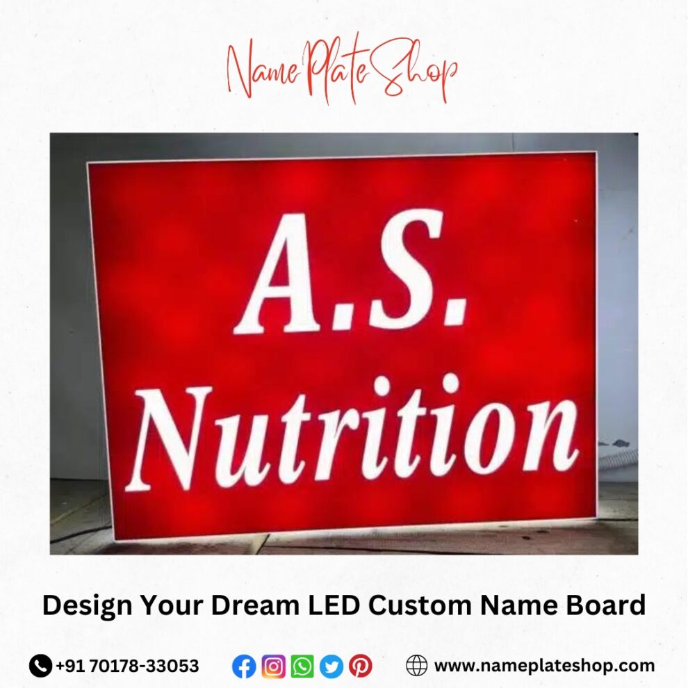 Beautiful LED Custom Name Board | Design Your Dream Doo