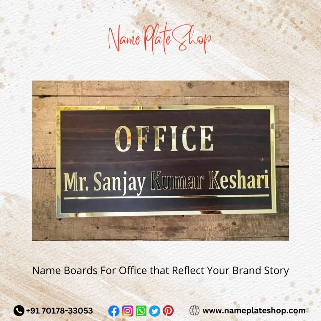 Elevate Your Brand with Beautiful Custom Office Door Name Plates