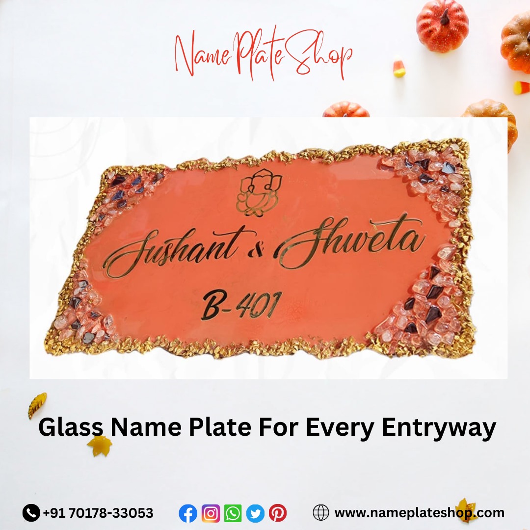 Beautiful Glass Name Plates for Every Entryway Transparent Elegance