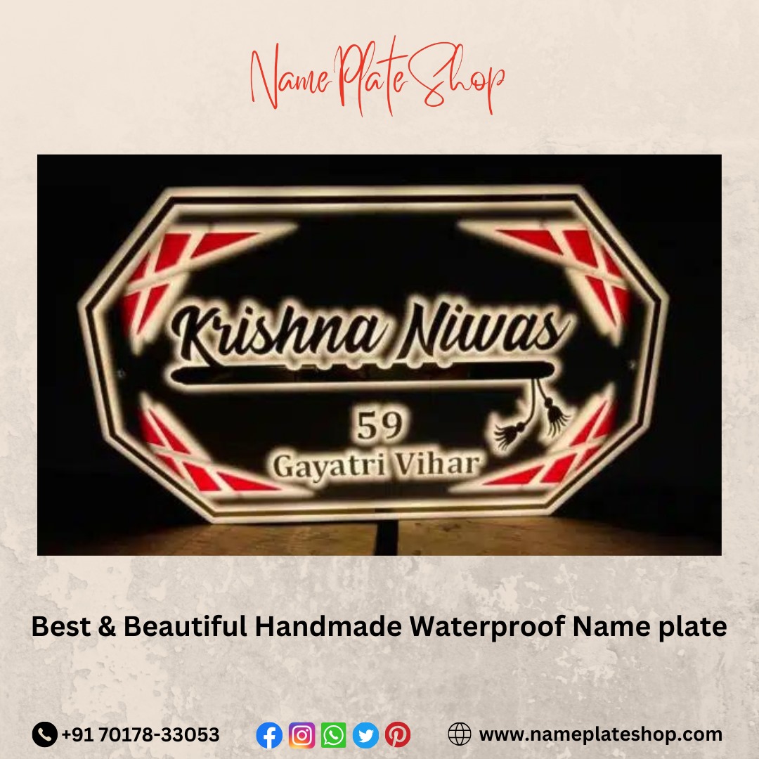 Beyond the Ordinary Beautiful Handmade Waterproof Nameplate