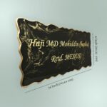 Black and Golden Marble Textured Resin Nameplate3